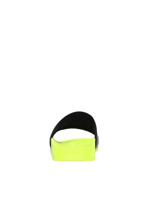 Rubber mules MSGM | 3441MDS209 830 08NERO-BIANCO-GIALLO FLUO